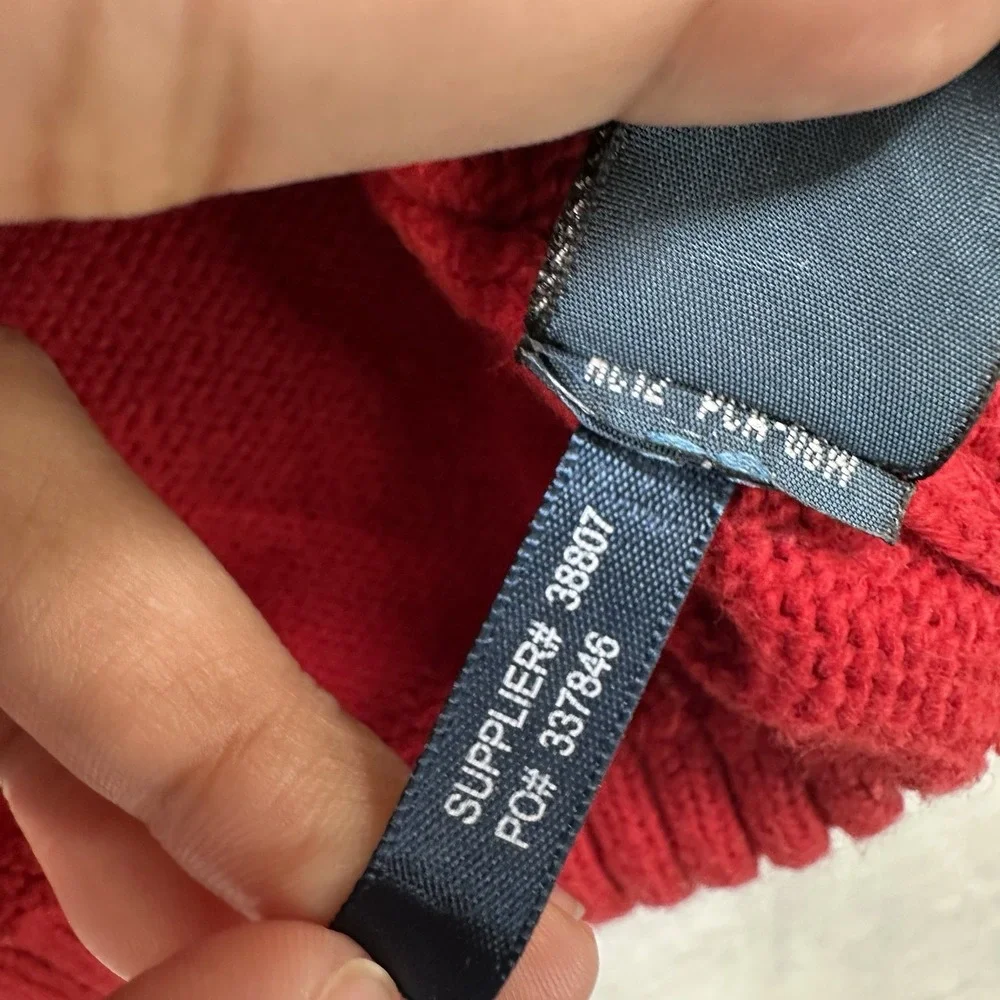 Polo Ralph Lauren Sweater Men's Size 2XL Red Fleece 1/4 Zip Pullover Pony